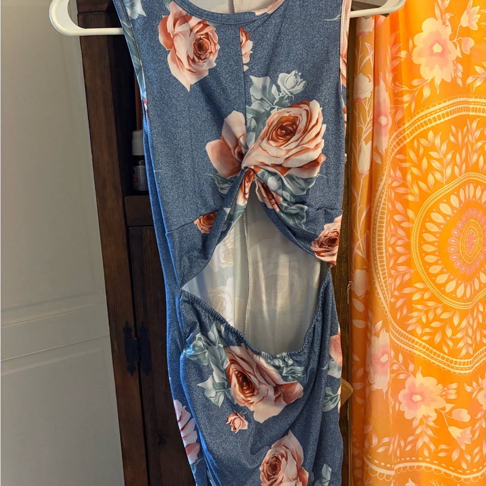 Floral Cutout Dress